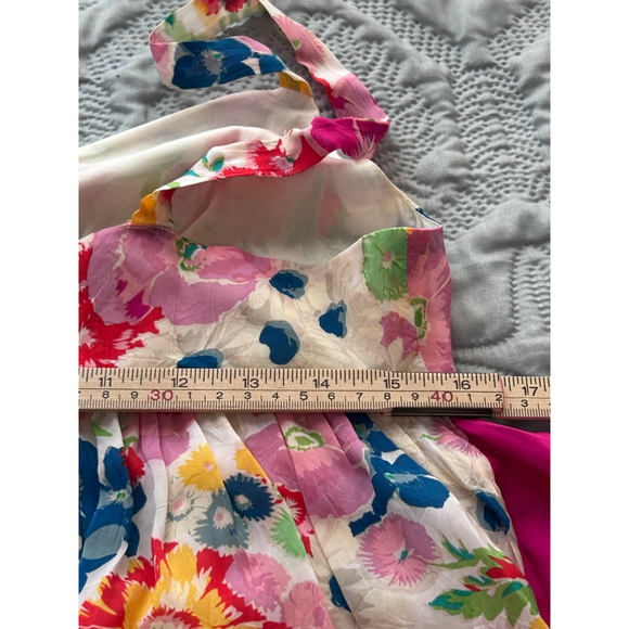 Johnny Was NWT Floral Midi Dress Pink White Embroidered Beaded Size M - Picture 15 of 16